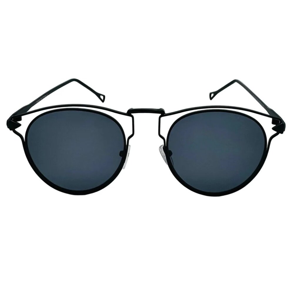 7036 | Black Round Lens Sunglasses